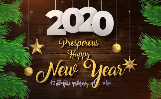 PR模板-2020年新年和圣诞节开场模板预设