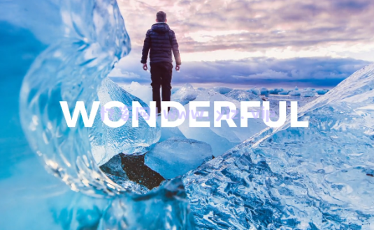 PR毛刺幻灯片模板