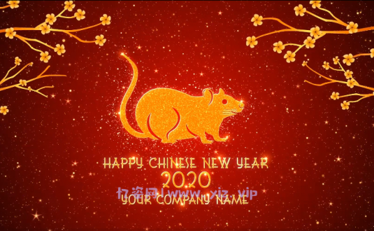 2020年拜年啦!老鼠同学们新年好PR新年开场模板献上!