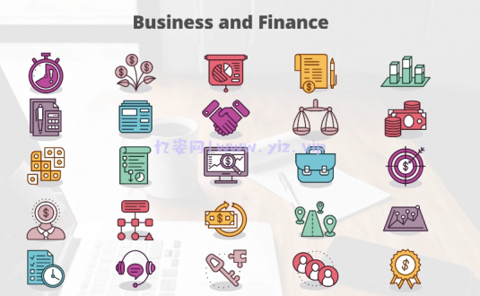 PR模板-商业金融动画图标