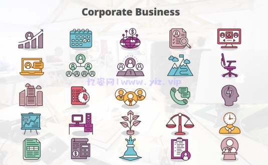 PR模板-公司业务动画图标