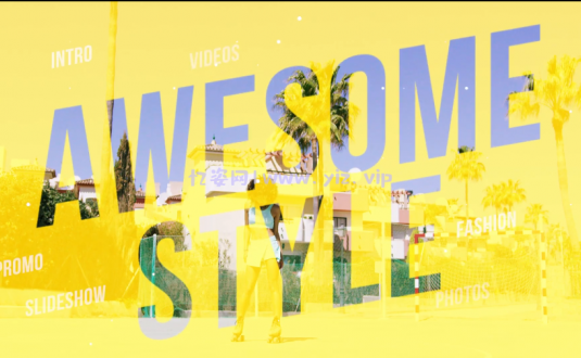 PR模板-潮流大文字视频开场素材