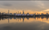 视频素材-曼哈顿地平线中央公园日落