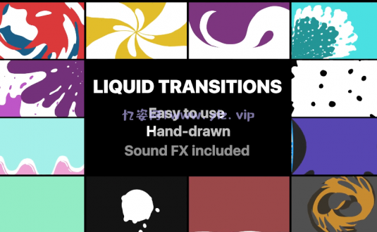 FCPX插件-液体运动过渡转场