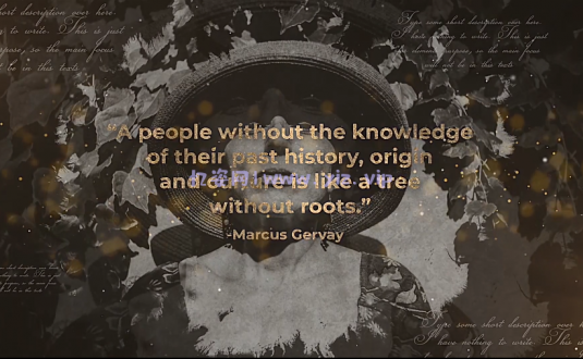 FCPX插件-复古历史|墨水效果幻灯片