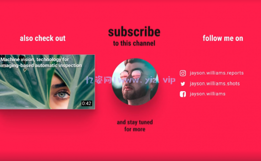 AE模板-社交媒体END动画