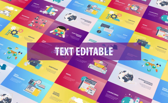 PR模板-经营理念平面动画