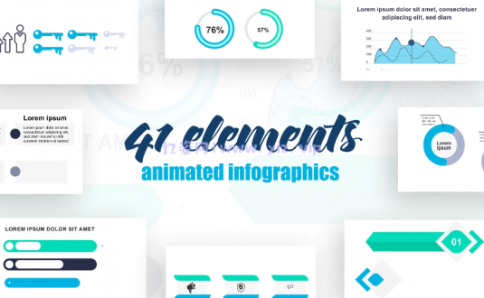 AE模板-41种图表|流程图|信息图表|时间线