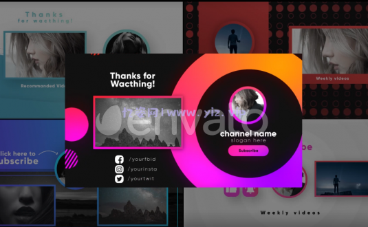 PR模板-博客微博END动画