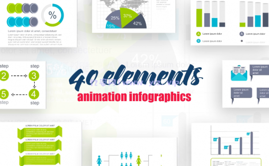 AE模板-40种图表|流程图|信息图表|时间线
