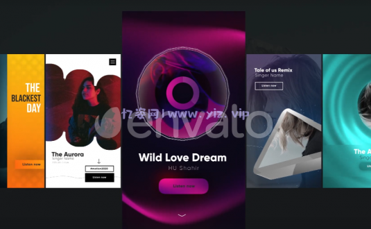 PR模板-5个博客微博音乐故事包