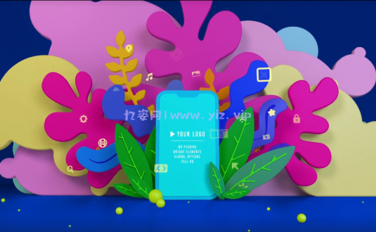 AE模板-APP促销/移动网站促销/ Iphone IOS Android /社交媒体/图标IGTV /电视