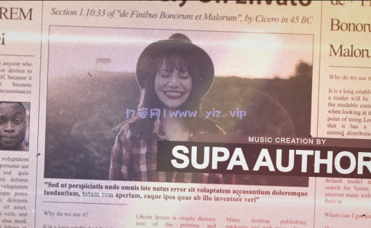 PR/AE模板-报纸故事幻灯片