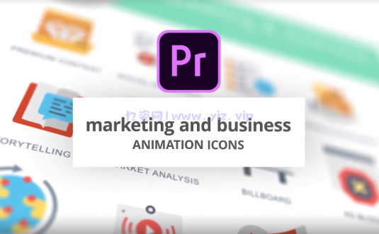 PR模板-市场营销和业务动画图标