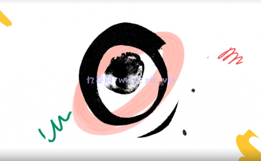 PR模板-手绘笔刷涂鸦LOGO徽标