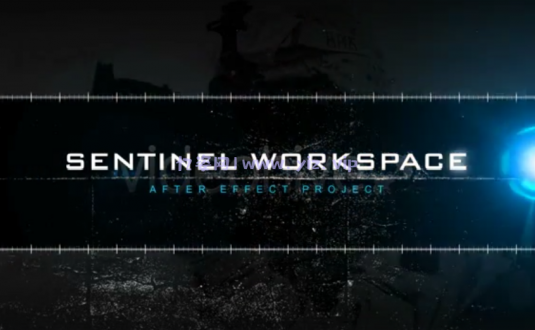 AE模板-数字失真LOGO徽标