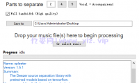 最详细的音频轨道分离教程SpleeterGUI音频分离软件(如何把BGM和说话声分离成2个轨道)