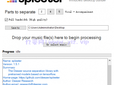 最详细的音频轨道分离教程SpleeterGUI音频分离软件(如何把BGM和说话声分离成2个轨道)