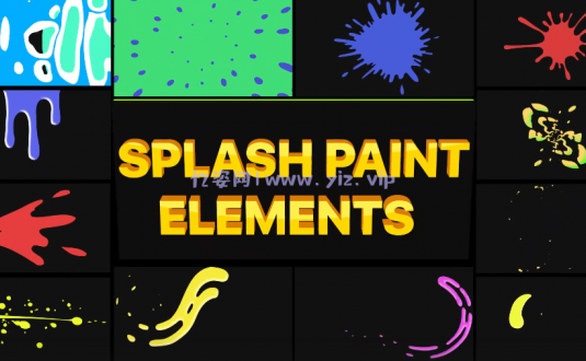 AE模板-卡通飞溅元素包