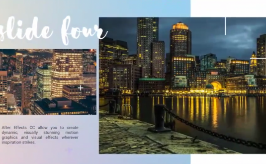 AE模板-字幕条动画幻灯片