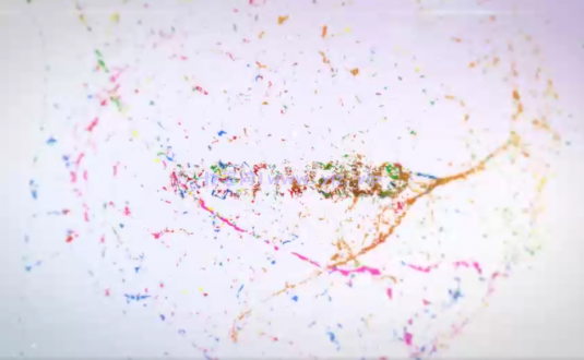 AE模板-混合涂料徽标