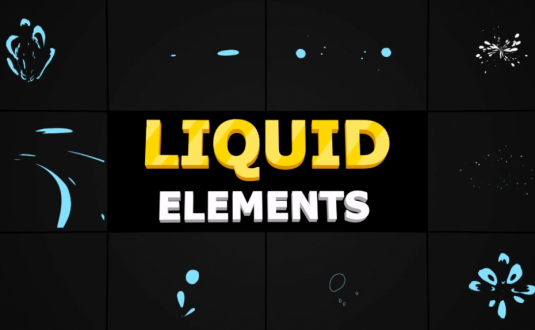 PR模板-抽象液体元素