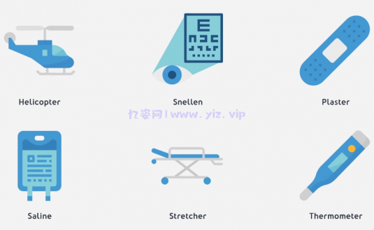 PR模板-36个医疗动画图标