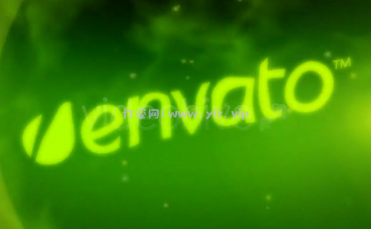 AE模板-绿色环保徽标