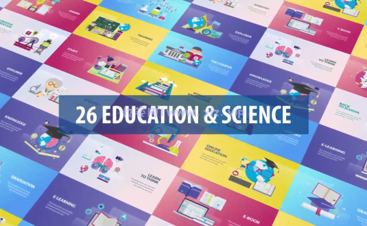 AE模板-26个教育和科学动画