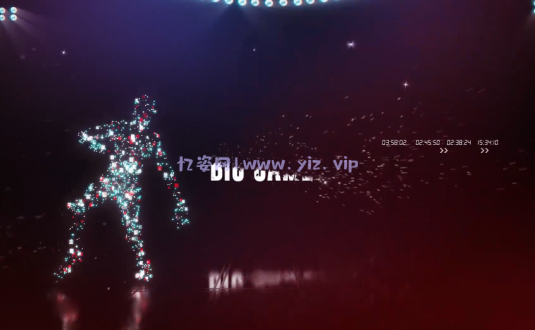 硬核AE模板-纸片人足球介绍片头