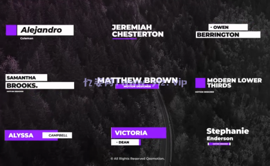 AE模板-干净的字幕条动画