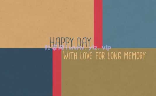 AE模板-多彩风格电影幻灯片