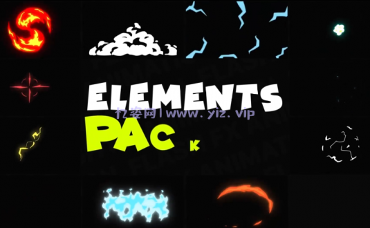 PR模板-电元素动画包