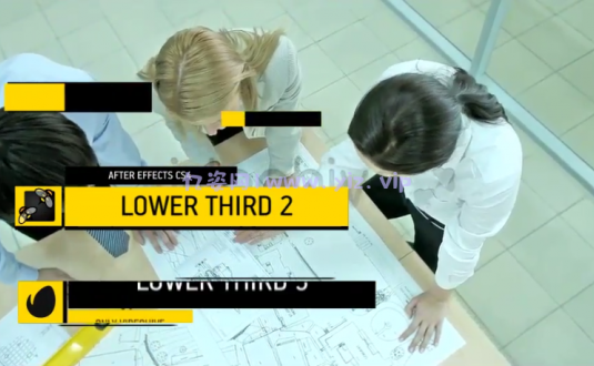 AE模板-字幕条动画