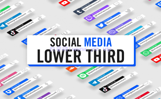 PR模板-社交媒体字幕条动画