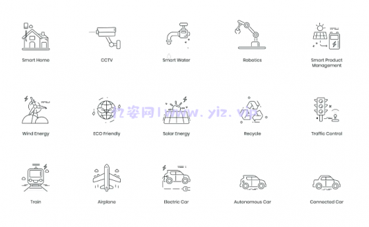 AE模板-智能技术图标