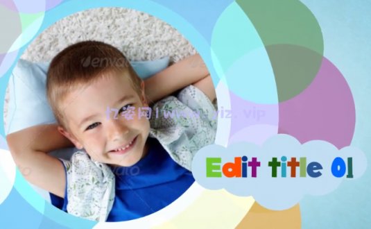 AE模板-多彩儿童开场片头