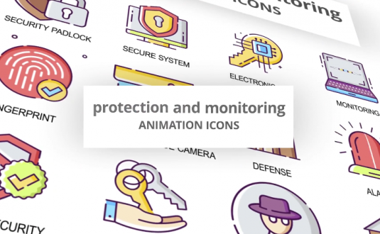 AE模板-保护与监控图标