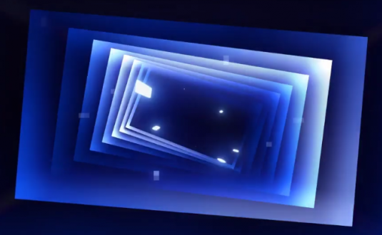 DR模板-电影渐变方块徽标