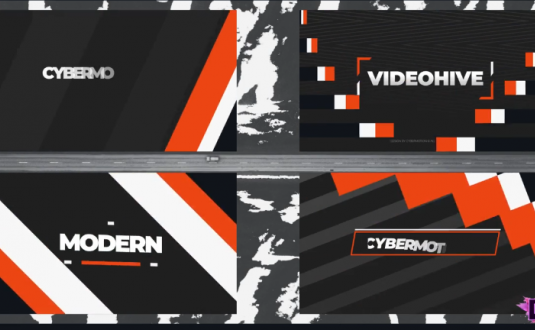 PR模板-独特的版式过渡转场