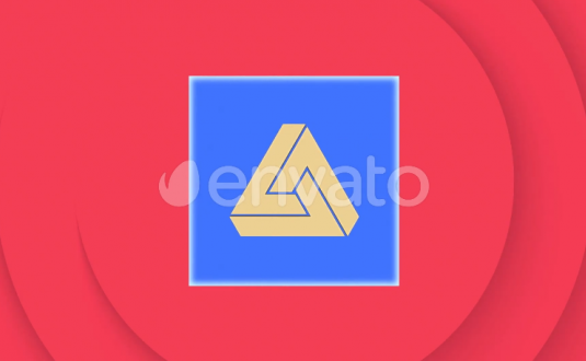 DR模板-旋转盒徽标