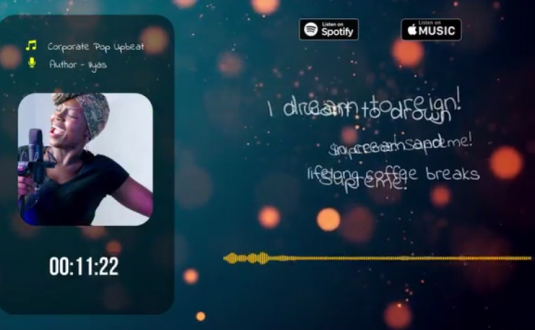DR模板-歌词标题音乐播放器