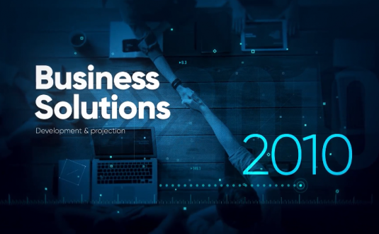 AE模板-数字公司时间表