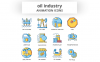 AE模板-石油工业动画图标