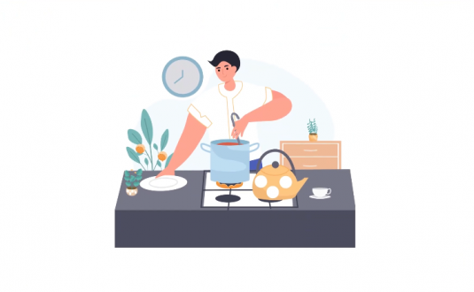 AE模板-在家休息动画