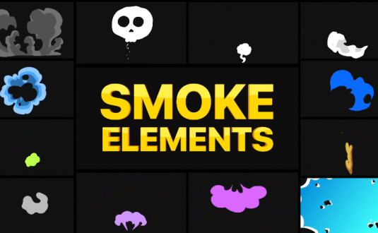 硬核PR模板-卡通烟雾包