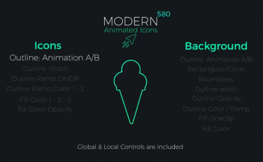 AE模板-现代动画图标库