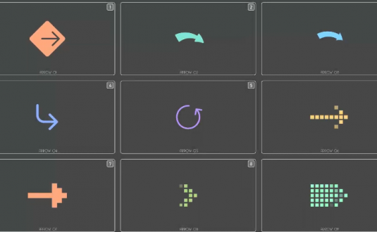 硬核PR模板-扁平箭头包