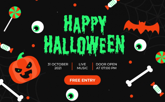 硬核PR模板-万圣节促销包