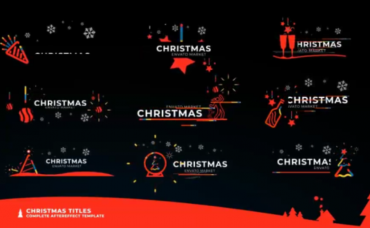 PR模板-圣诞图标标题